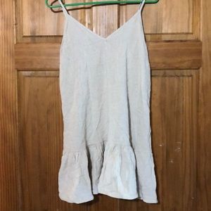 Natural colored beach mini dress